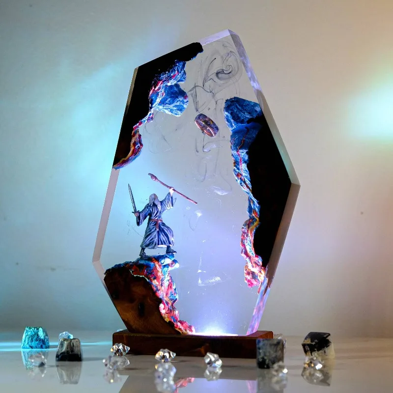 Magic Series Lord of the Rings Gandalf Resin Lamp Creative Home Desktop Resin Lamp Ornament