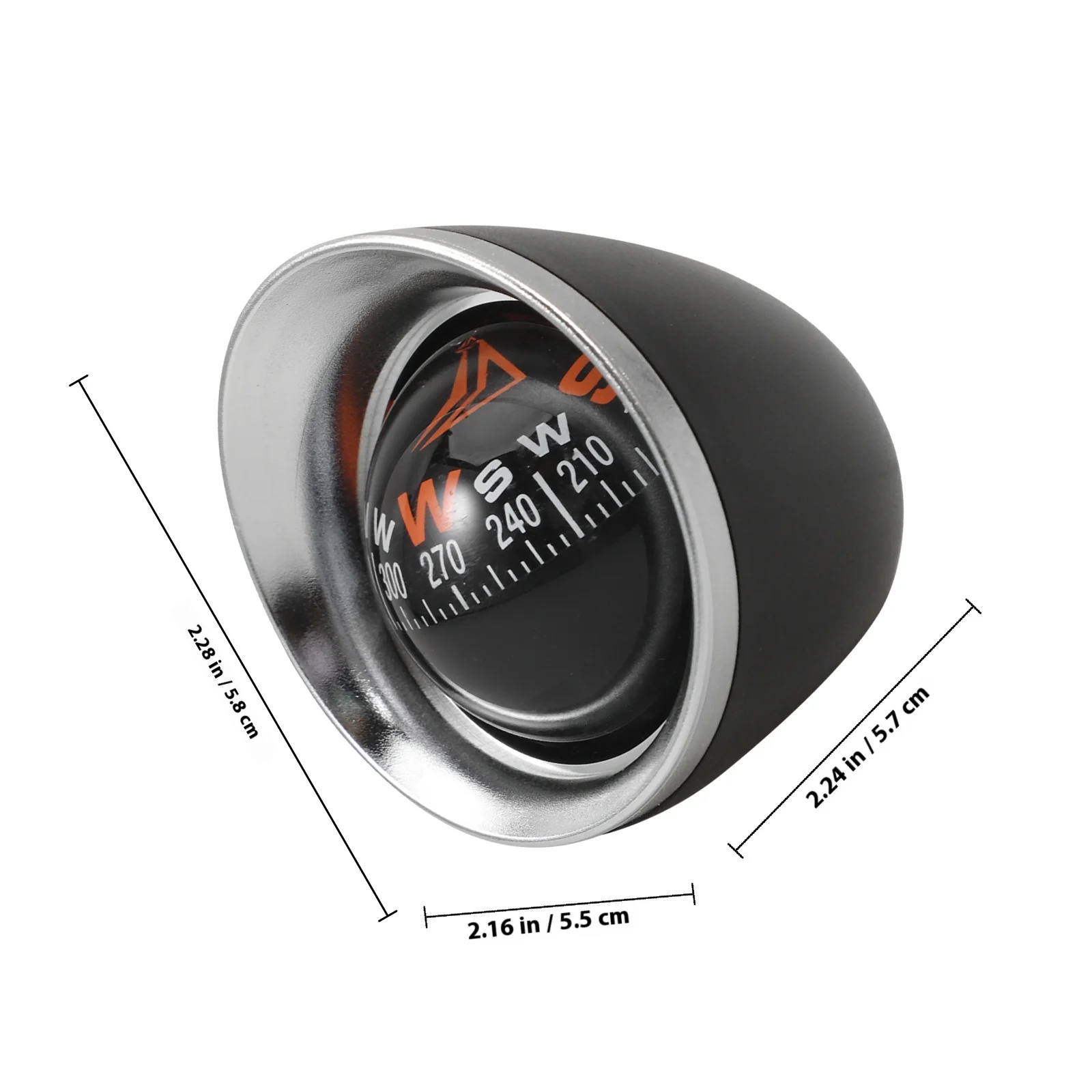 سيارة البوصلة الكرة المجال شكل السيارات لوحة القيادة لاصق جبل البوصلة أداة الملاحة لسيارة قارب شاحنة ديكور ملاحة السيارة