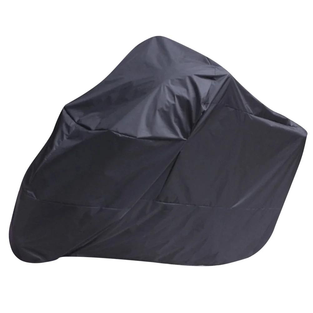 

Universal Motorcycle Cover Waterproof Dustproof Protects UV Snow Bird Droppings Fits Motorcycles Scooters Elastic Hem Double