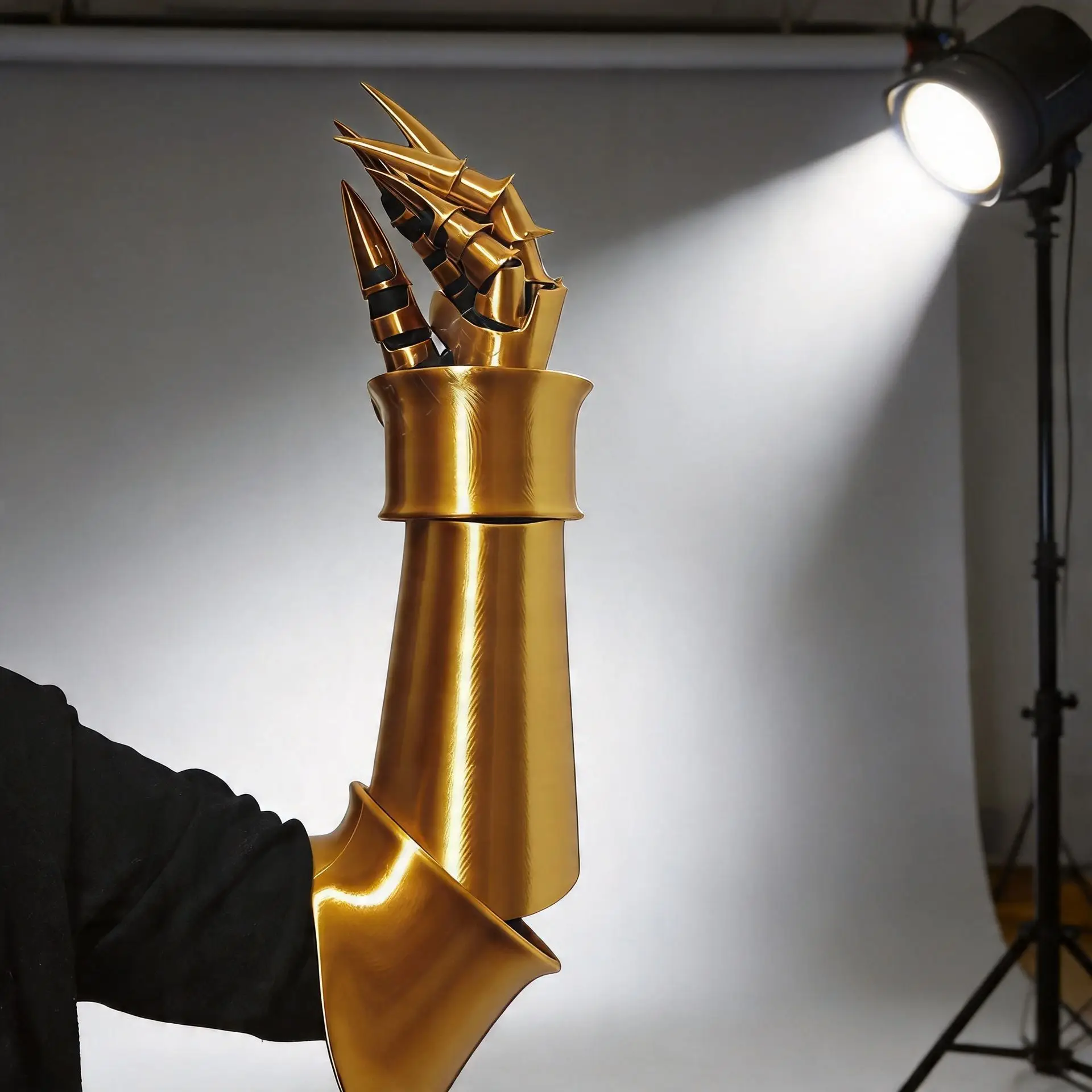 Wearable Articulated Gauntlet Arm Armor DIY Kit Custom Color 3D Printed Movable Claw Fingers w/ Glove Gothic Knight Cosplay