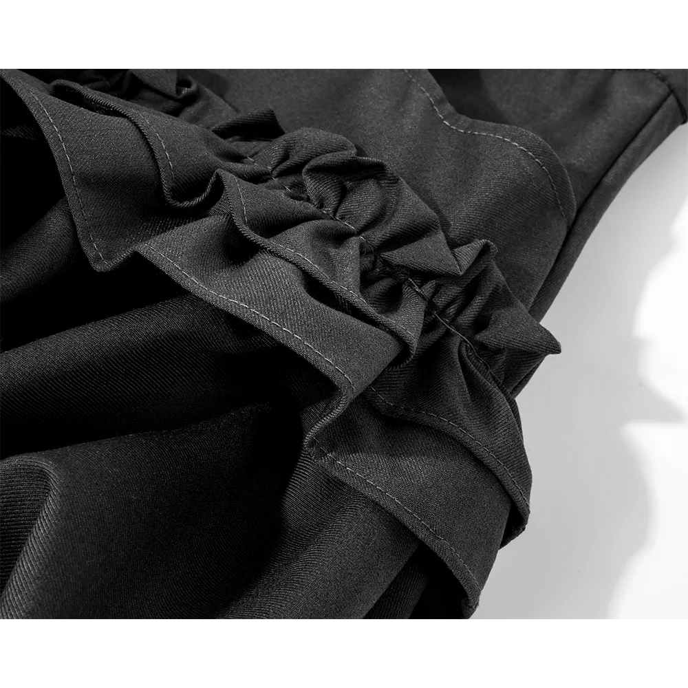 달콤하고 매콤한 레트로 블룸 스커트 퍼프 하프 길이 한국 스타일 하이 웨이스트 스플 라이스 레이스 봄 여름 여성 패션 스커트