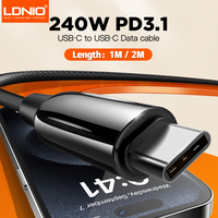 LDNIO 240W PD3.1 Type C Cable Fast Charging Charger USB C Cable For Macbook Laptop Huawei Xiaomi Oppo Realme iPad Oneplus 1m 2m