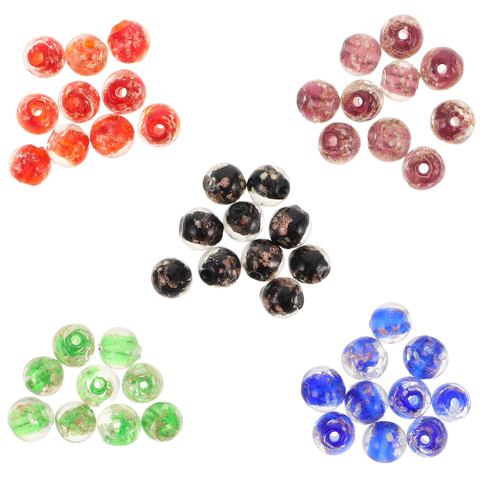 

50Pcs Glow In The Dark Beads 8Mm Luminous Glass Beads Transparent Loose Spacers For Bracelets Necklaces Earrings