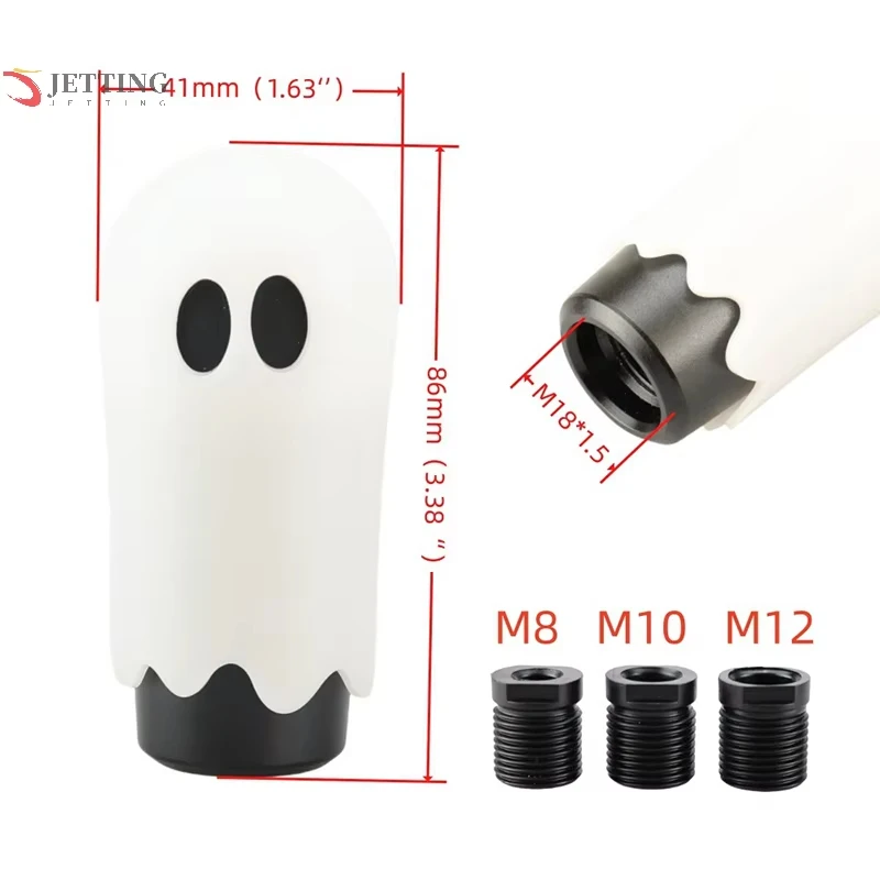 Universal Cute JDM Ghost Style Gear Shift Knob Glow In Dark Shift Head Knob Funny Gear Shifter Hand Car Modification Accessories