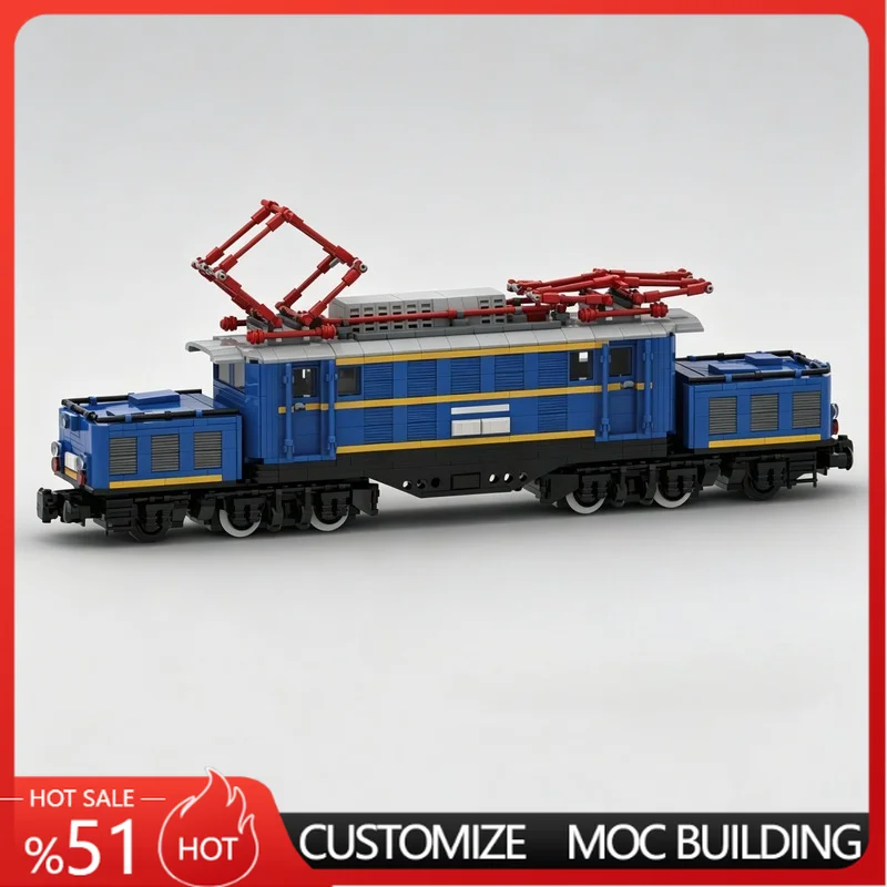 1286 Parts Electric Locomotive 8W MOC City Train Model DIY Assembly Blocks Educational Christmas Gifts Boys Collection Display