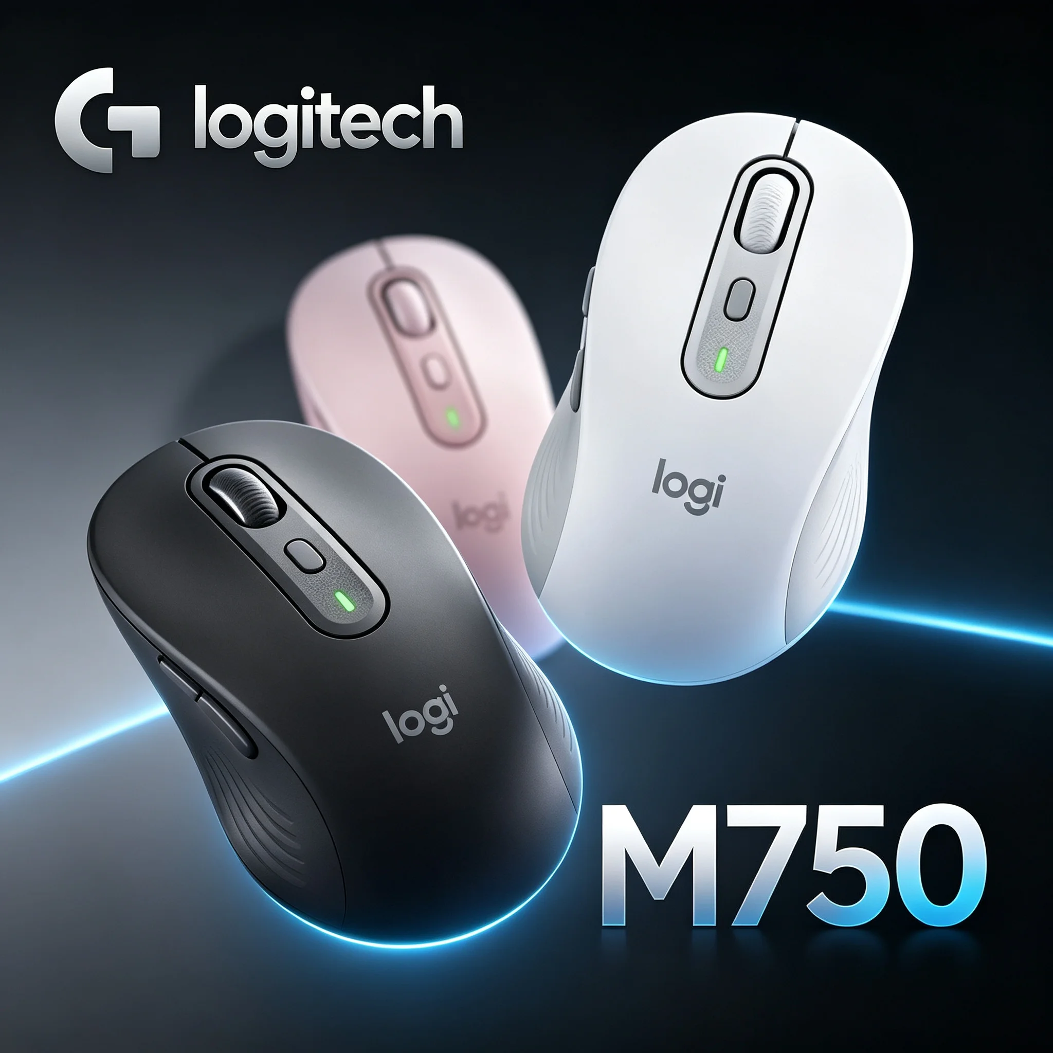 Logitech M750 Precision Tracking Ergonomic Mice,Multi‑OS Compatibility,Long Standby Battery Tunable DPI For Home Office Work Not