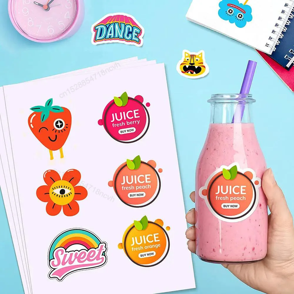 50 Vel Matte Printable Vinyl Sticker Papier Voor Inkjet Printer Waterdicht Self-Adhesiveprinting Papier A4 Matt Diy Label Sticker