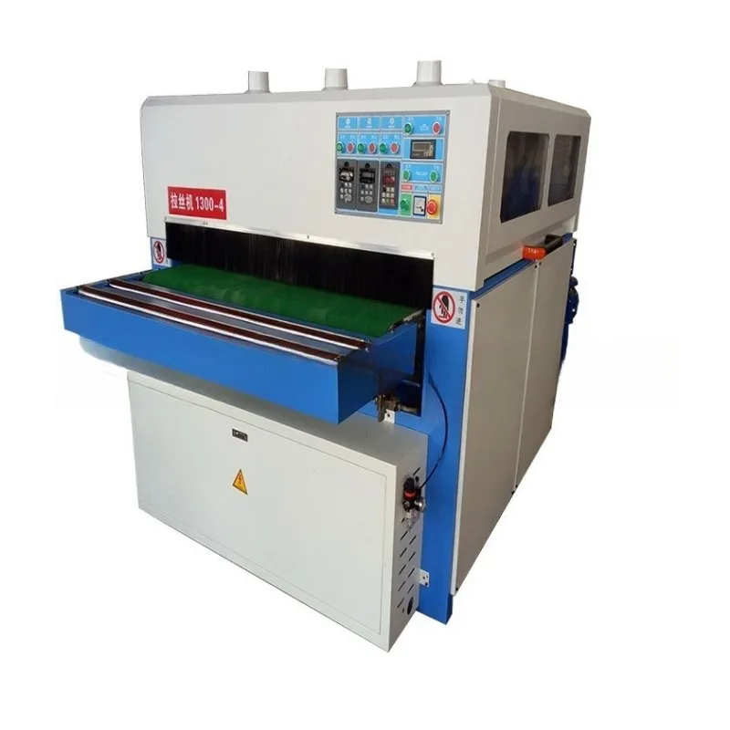 Fully automatic and efficient automatic feeding broadband antique wire drawing machine, dedicated to plate processing
