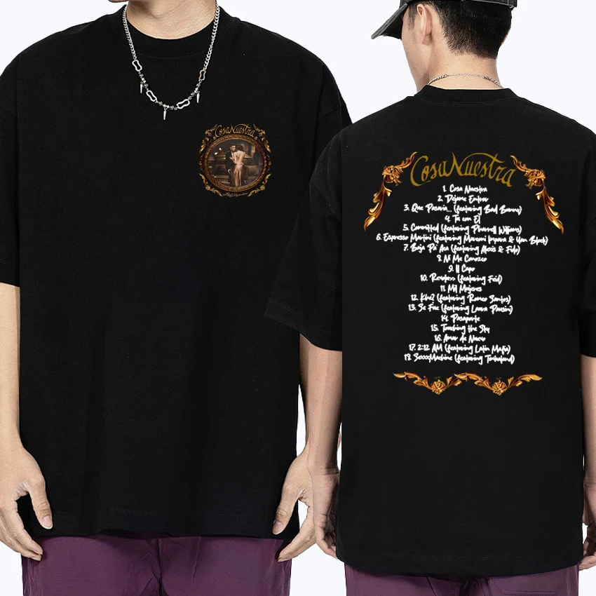 

New in Rauw Alejandro Cosa Nuestra 2025 world Tour Graphics T shirt Unisex Fashion short sleeve T-shirts Men Women Cotton Tops