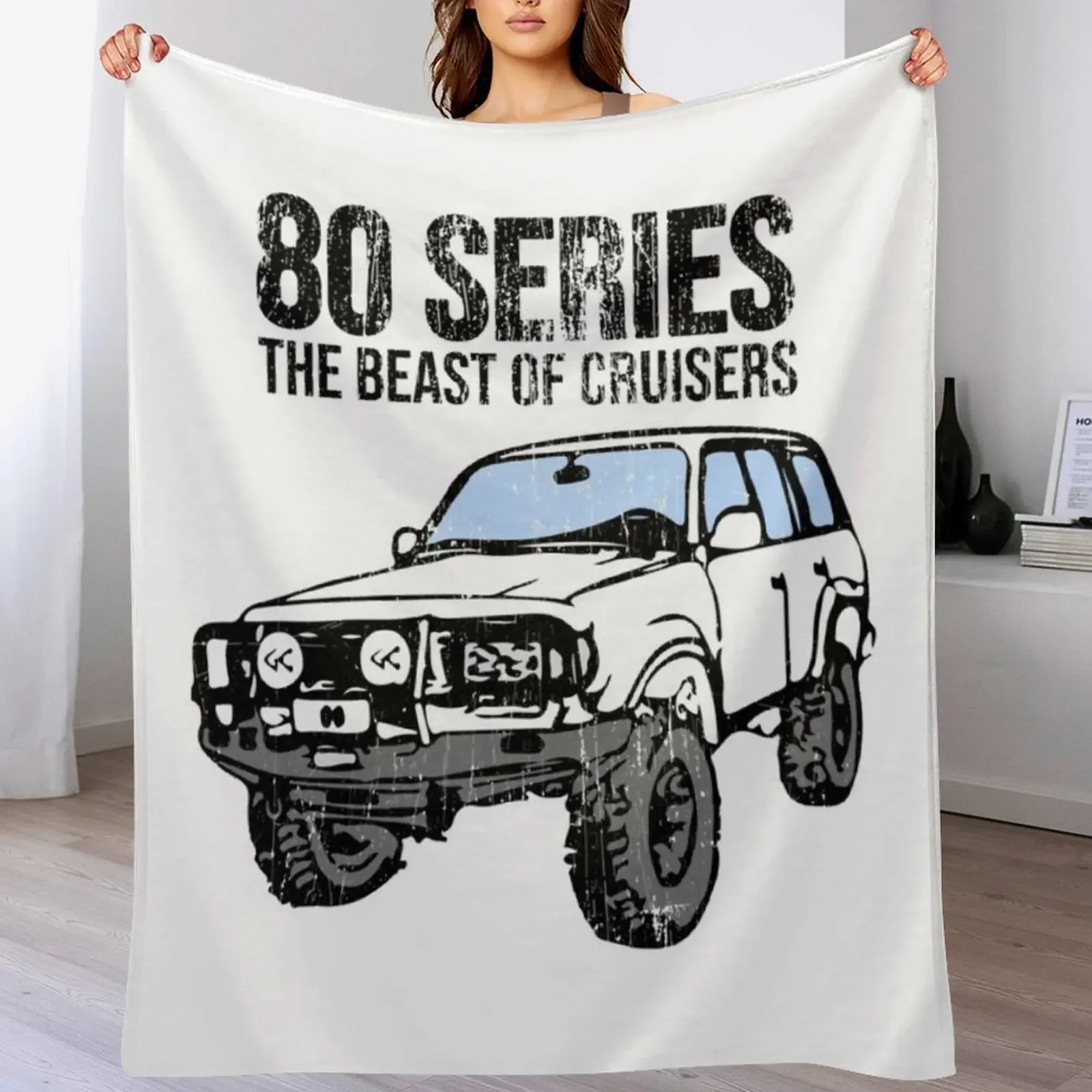 80 series the beast of landcruisers Throw Blanket