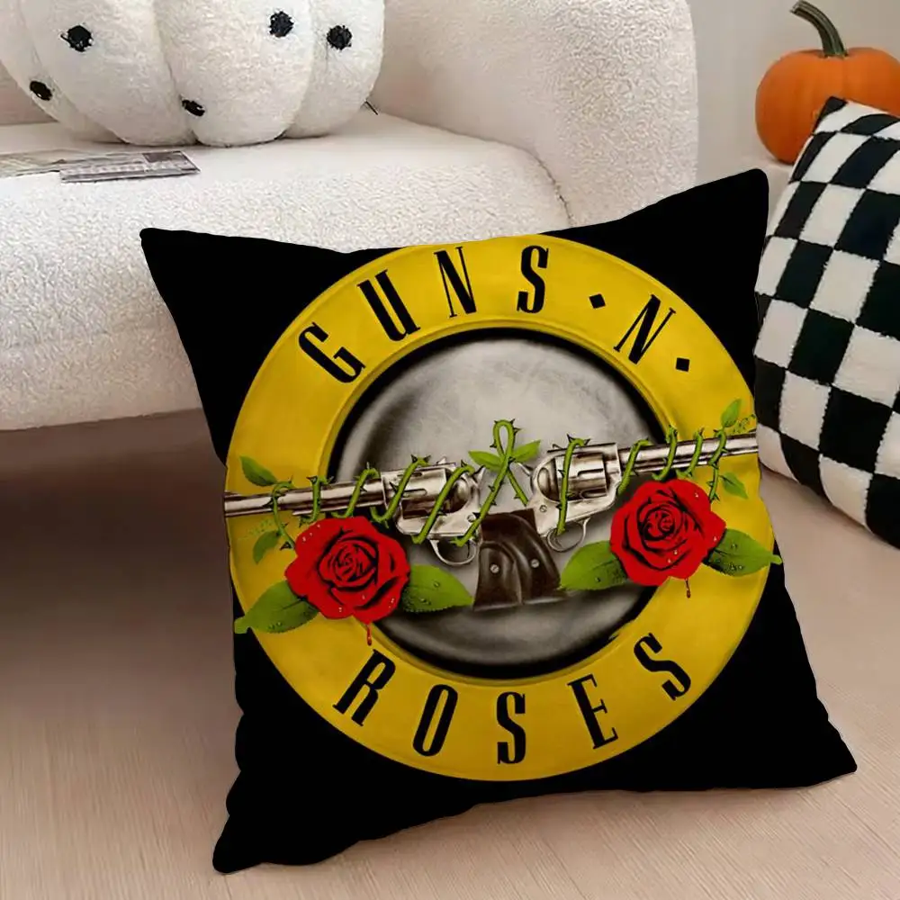 Band G-Guns N Roses Pillow Case Pattern Printed Pillowcase For Living Room Sofa Cushion Cover