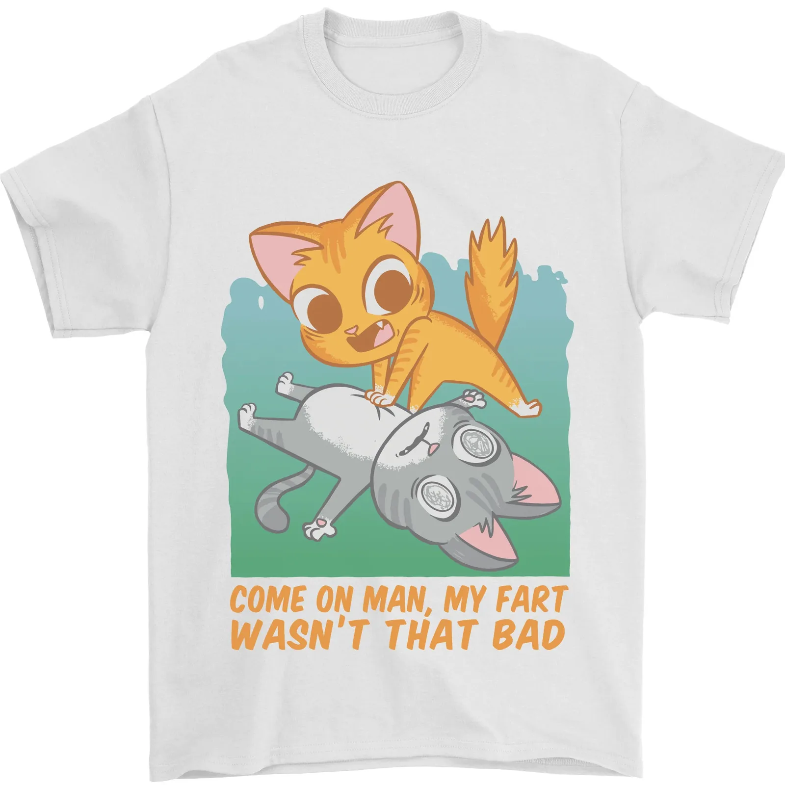 Furz Wasnt The Bath Funny Flatulence Cat Furrowing Mens 100% Cotton