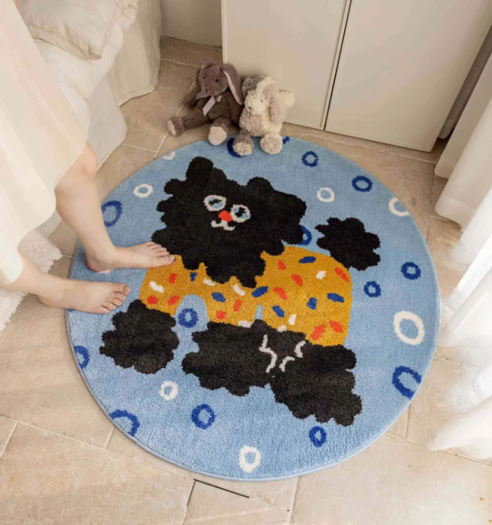 Animal Print Milk Silk Soft Comfortable Eco-friendly Soft Bedside Rug Small Carpet for Kids Room