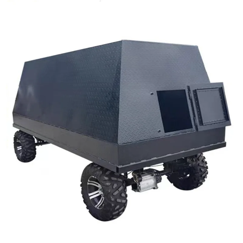 

Electric four-wheel chassis wire-controlled unmanned remote control chassis mobile target vehicle training target vehicle