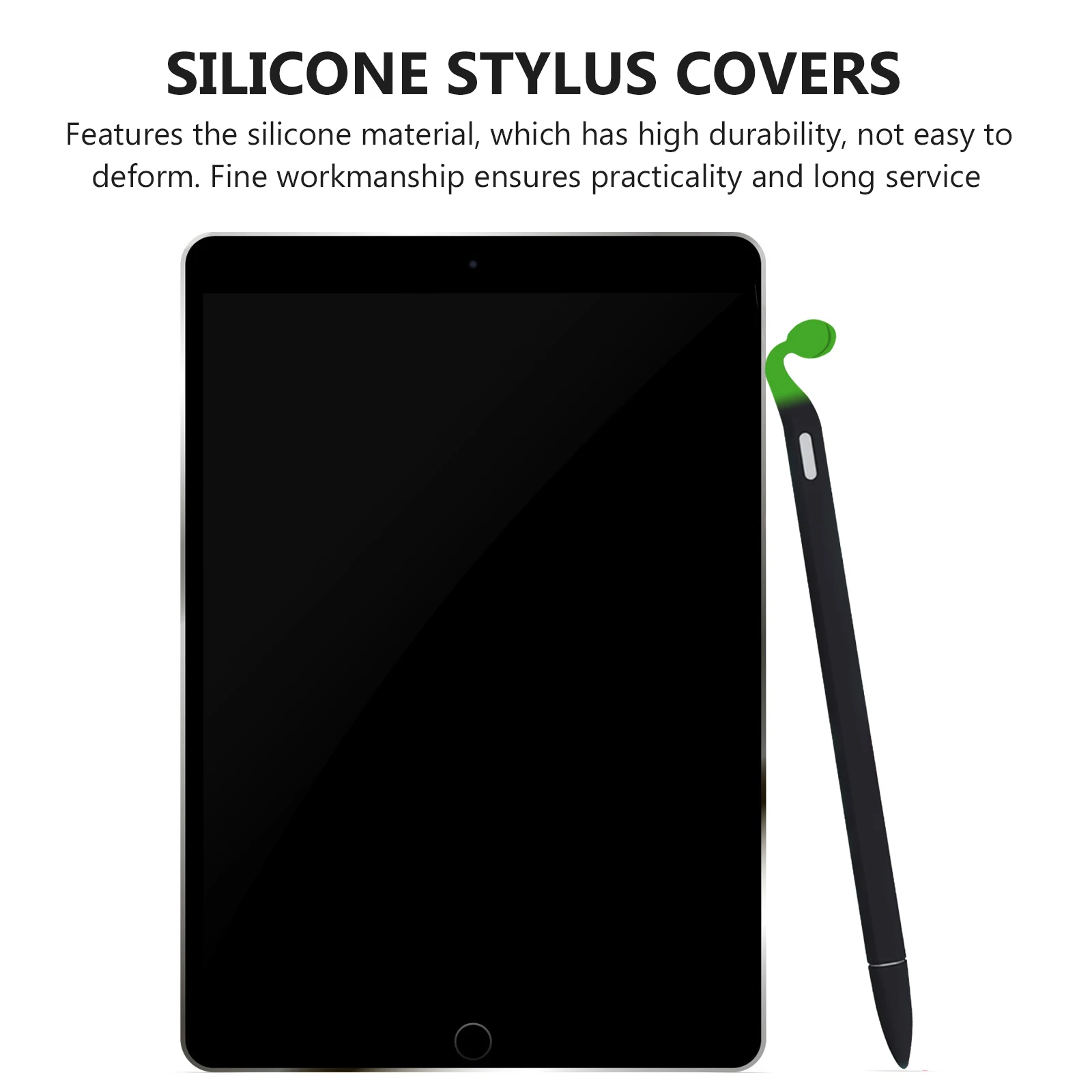 

4pcs Bean Sprout Shape Silicone Stylus Pen Cover For Pencil 2 Anti-Lost Charging Case Holder Accessory