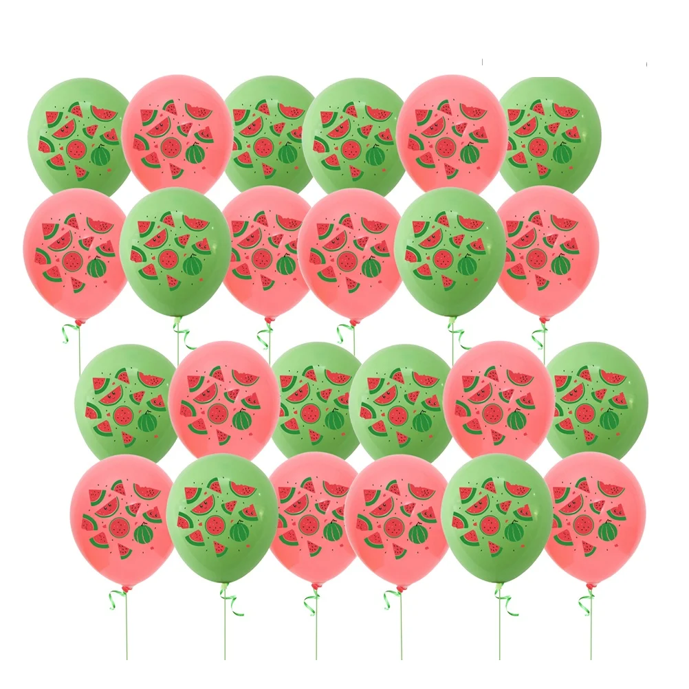 

40 Pcs Latex Fruit Printed Party Latex Balloons Supplies Decorations Birthday Watermelon Pattern Balloons Wedding