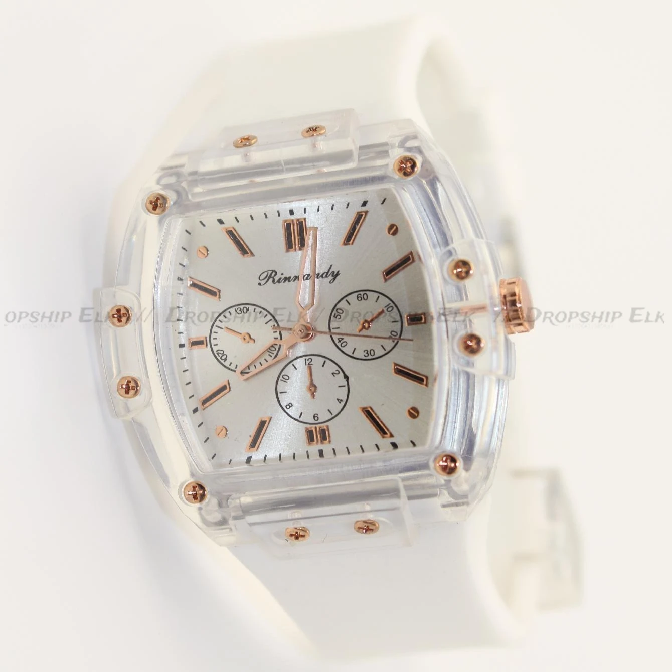 นาฬิกาผู้หญิงแฟชั่นแบรนด์หรูผู้หญิงนาฬิกาซิลิโคนควอตซ์นาฬิกาข้อมือสุภาพสตรีนาฬิกาของขวัญเรลิโอ เฟมินีโน