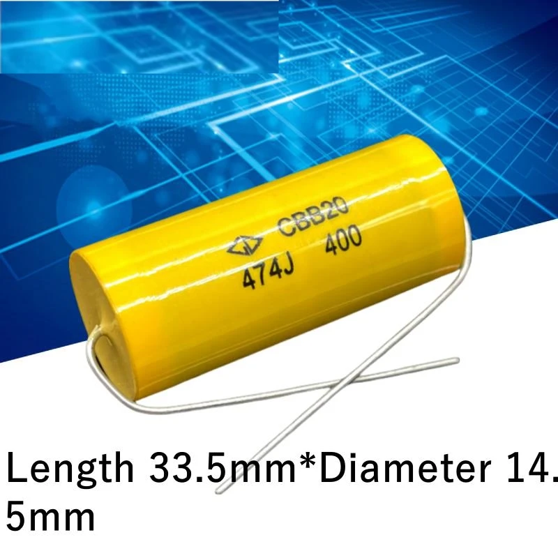 5PCS FARA CBB20 474 0.47uf 470nf 400v 450v audio axial copper pin capacitor