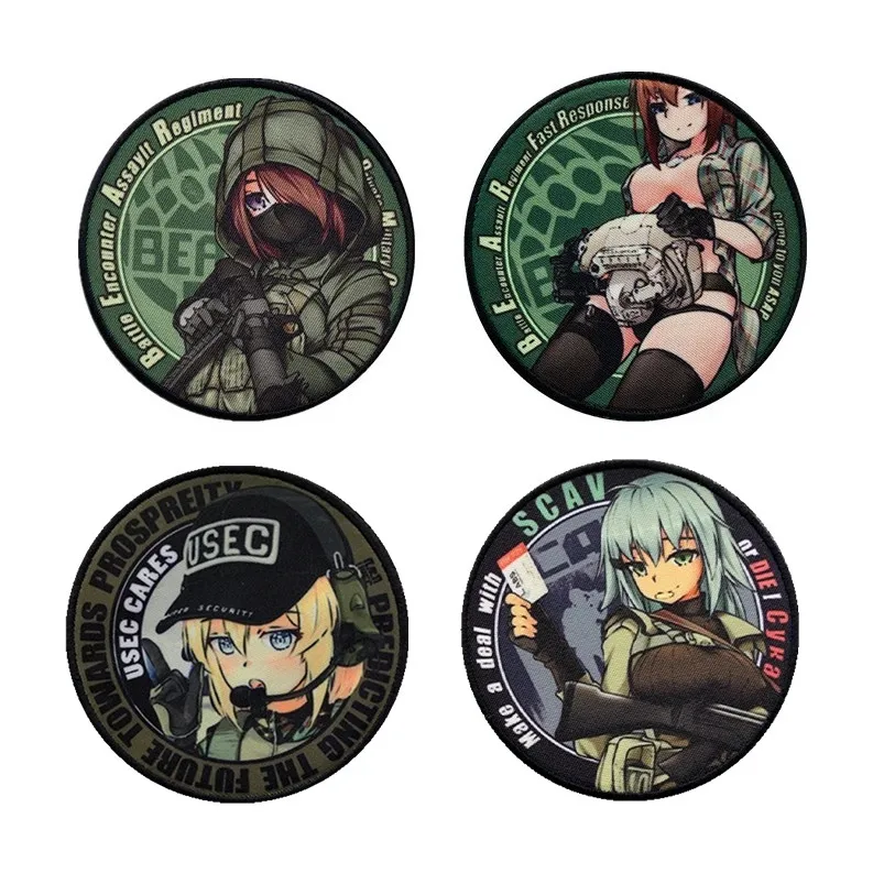 BEAR USEC SCAV Feminine Doujin Printing Patches Fast Response Come To You Asap Tactical Badge for Clothes Backpack Decoration