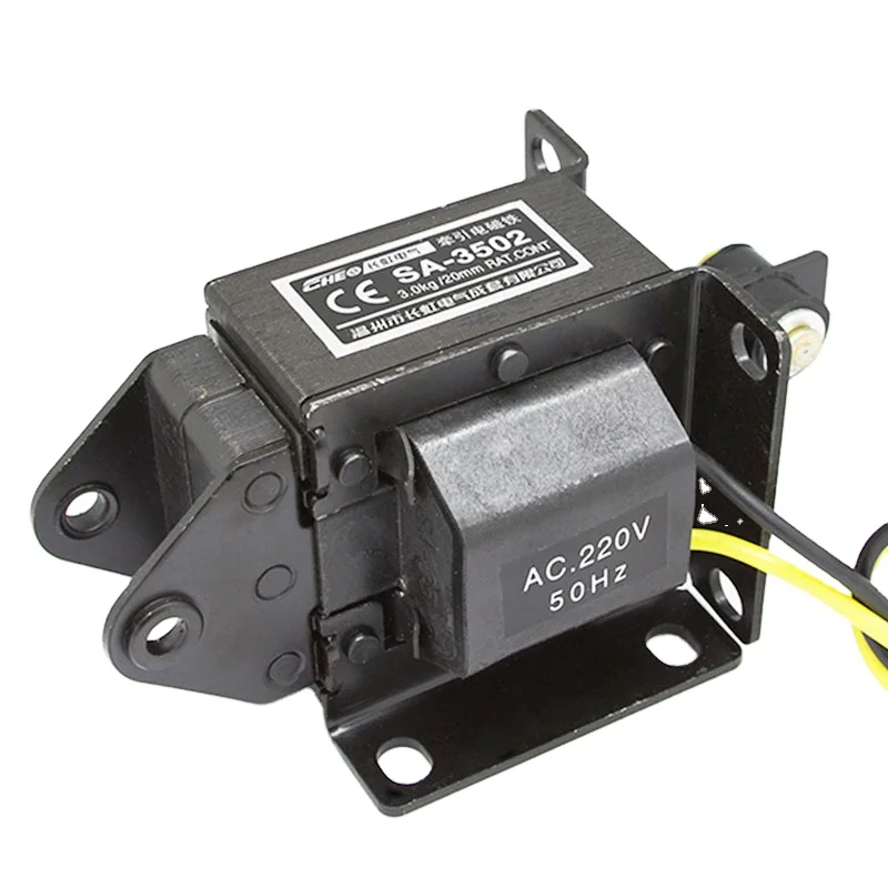 SA-3502 Attraction 3kgf 29.4n Stroke 20mm Rated Operating Frequency 720 Times/hour AC Push-pull Solenoid Valve