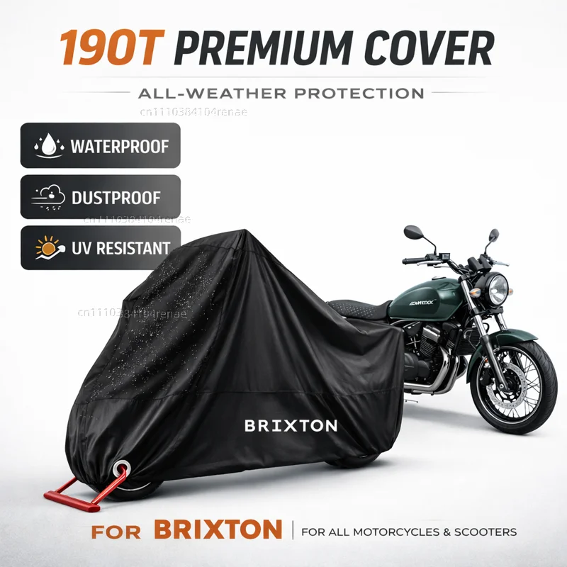 

For Brixton Cromwell 125 250 1200 Crossfire 500 Storr 500 Sunray 125 190T Motorcycle Cover Waterproof Dustproof UV Protection