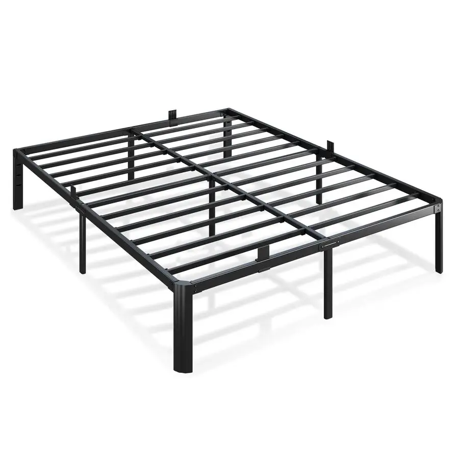 Bed Frame Full Size, 14 Inch 3500 lbs Heavy Duty Platform Bed Frames Steel Slats Noise Free No Box Spring Needed, Easy Assemble