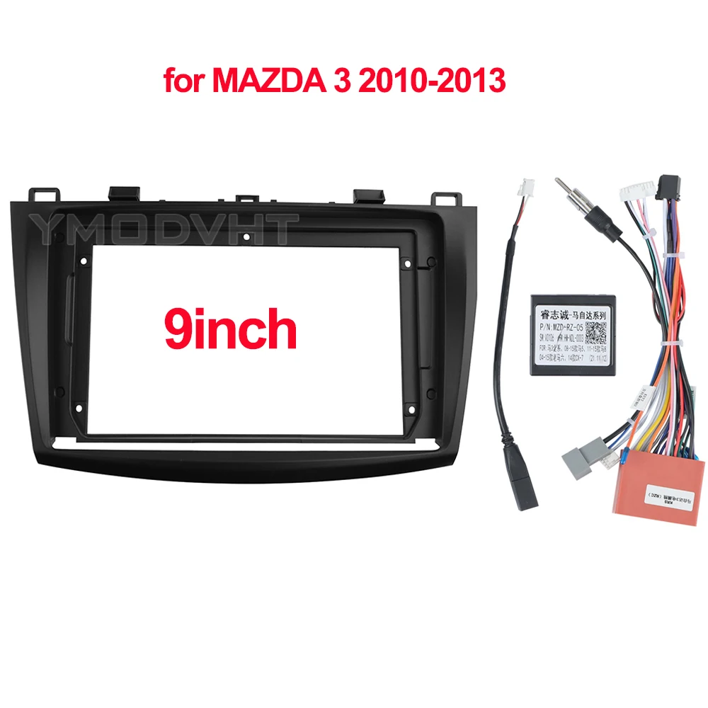 9inch Car Radio Fascia for Mazda 3 2010 2011 2012 2013 DVD Stereo Panel Dashboard Frame Installation Trim Kit