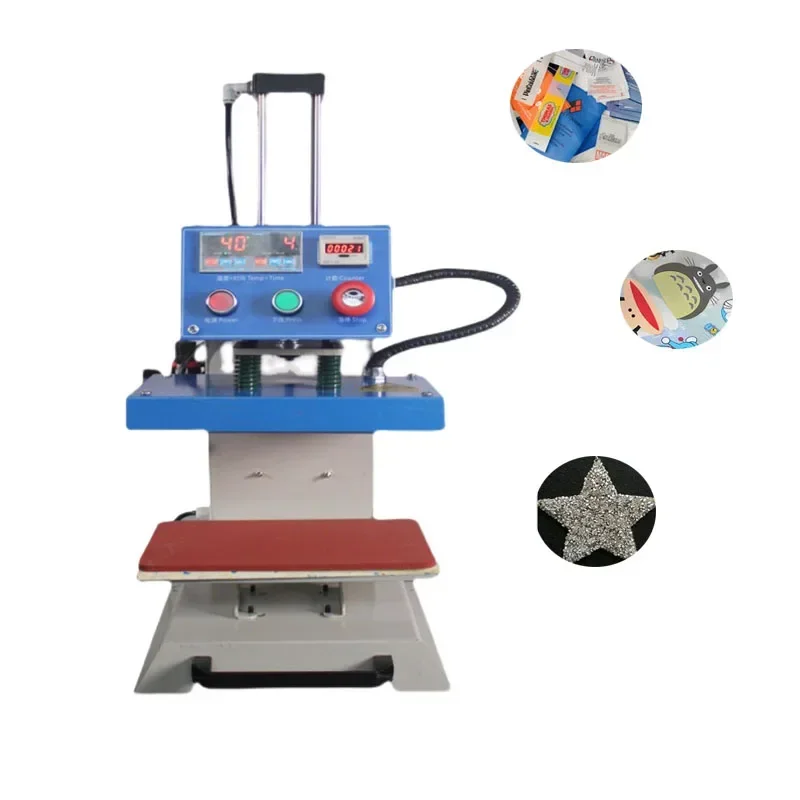 Single-position Pneumatic Hot Stamping Printer Heat Transfer Press Machine For T-Shirt Caps Shirt Leather LOGO 2