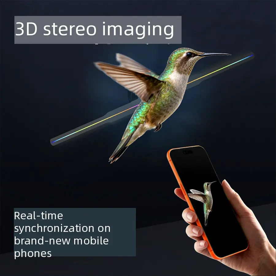 

45cm 3D HD Holographic Projector Wifi 352LED Sign Holographic Player Fan Support Lmage Video Store Bar Party Advertising Display