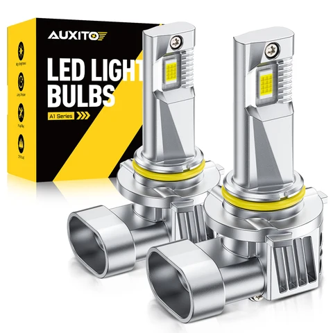 AUXITO 2 шт. 12000LM 9005 HB3 Светодиодные лампы для фар дальнего света 6500K Белый безвентиляторный луч 9006 HB4 H11 Лампы дальнего света 50 Вт