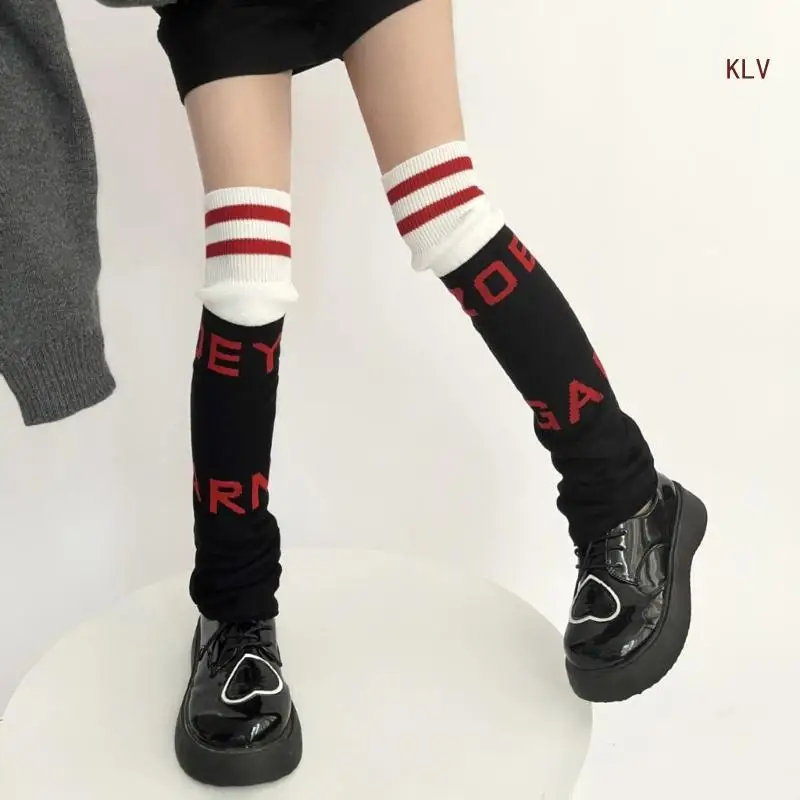 

Y2K Leg Warmers for Women Girls Sweet Lolitas Leg Warmers Bpw Knitted Long Socks Gothic Harajuku Leg Cover Stockings