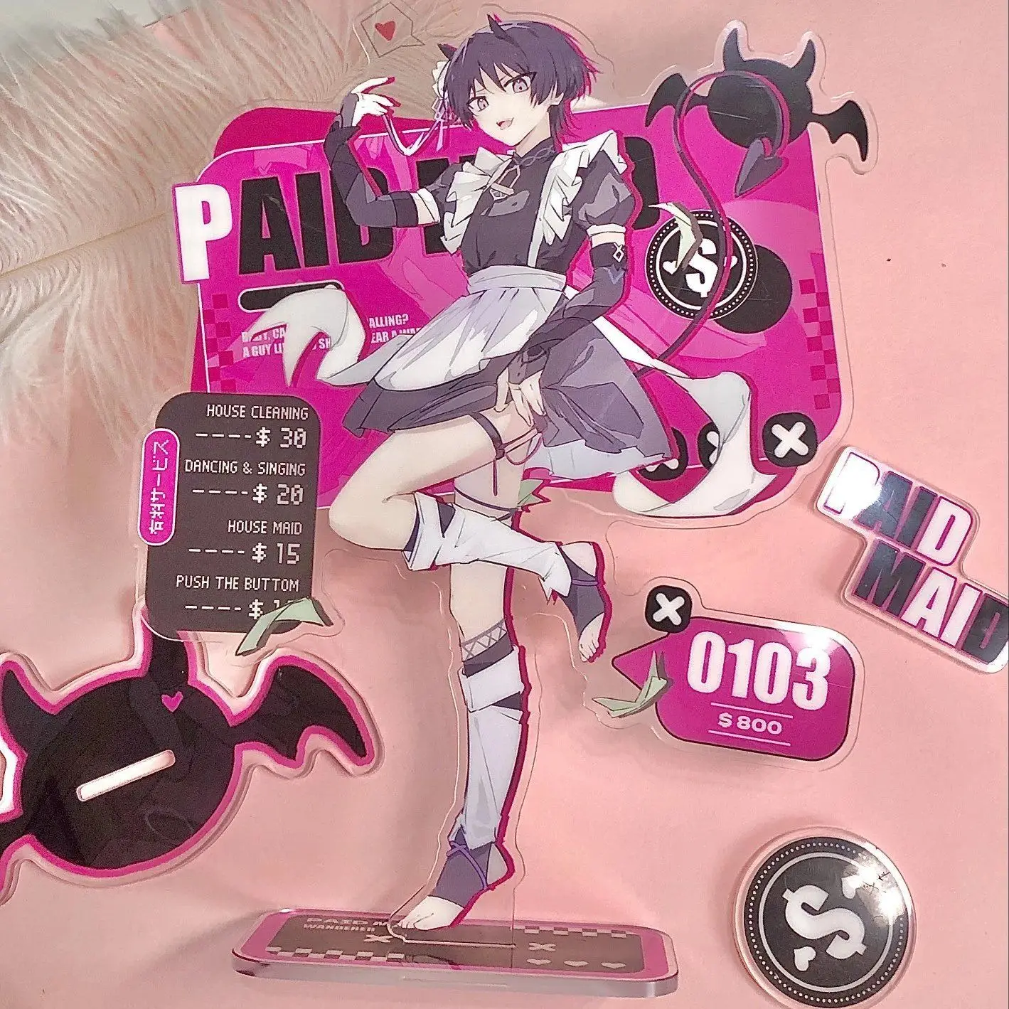Scaramouche Anime akrylowy stojak figurka akcja figurka peryferyjna modele dla dzieci ozdoby do zabawek akcesoria Yuan Shen prezent dla przyjaciela