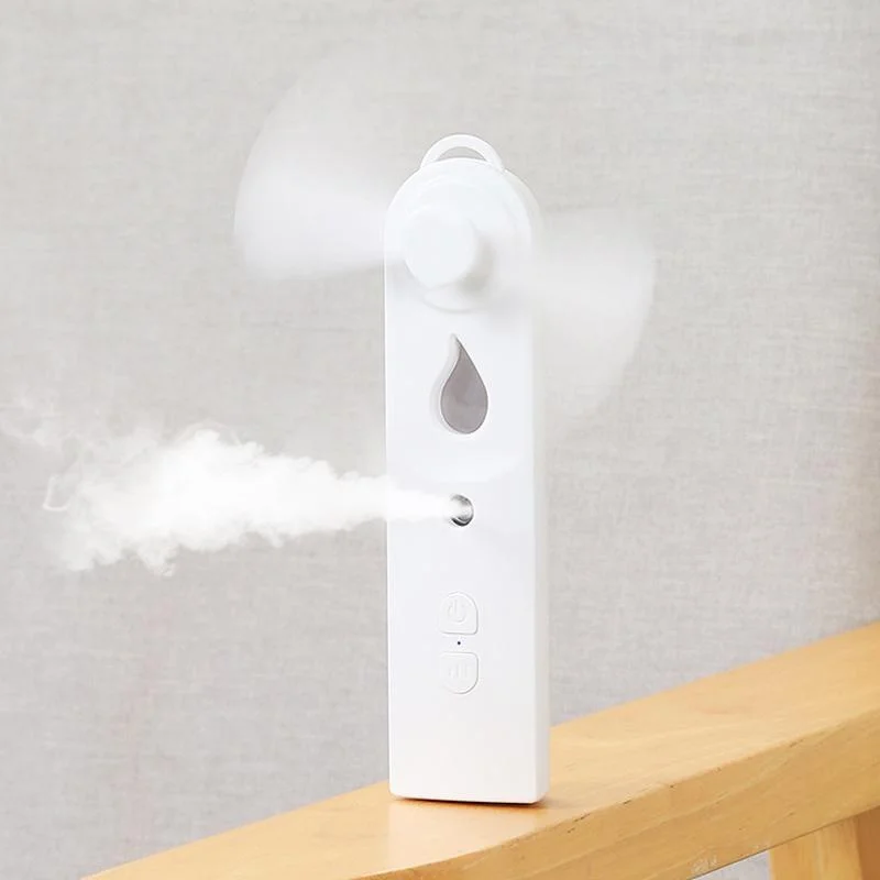 

1Pc Multifunction Portable 2In1 Mini Fan Humidifier USB Rechargeable Handheld Fan Water Spray Mist Fan Face Steamer Air