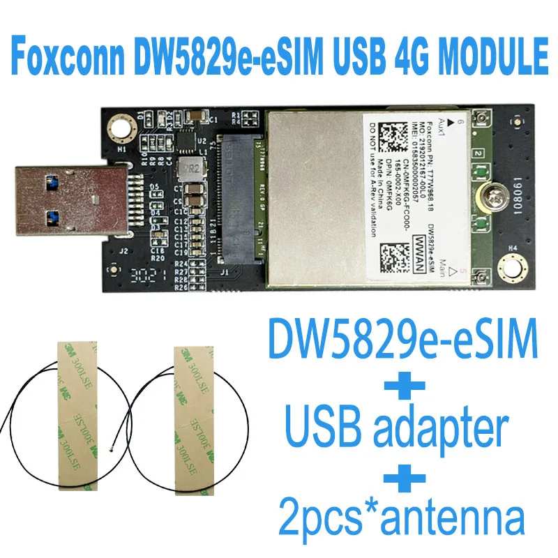 T77w968 Dw5829e E-Sim Lte Cat16 Gnss Module Wwan Breedtegraad Kaart 5420 5424 7424 7400 2-In-1 7600 7310 7400 7410 7540 Usb 4G Module