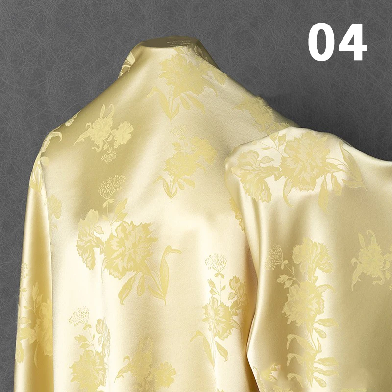 

50x150cm Acetate Satin Jacquard Fabric Chinese Style Glossy Silk Jacquard Cloth For DIY Sewing Dress Shirt Apparel Cheongsam