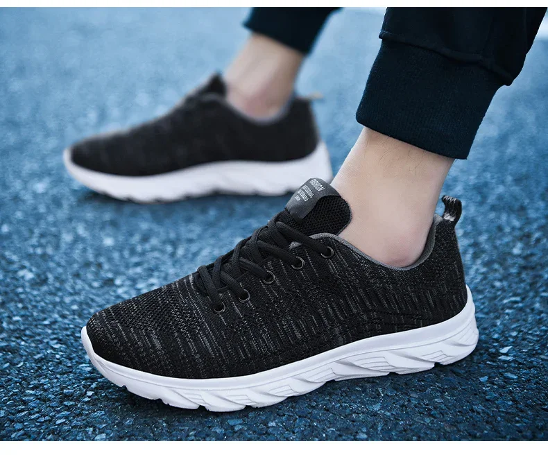 Men Fashion Sports Running Jogging Shoes Casual Sneakers Lace Up Breathable Mesh Light Tennis Outdoor Walking_vogvips.com