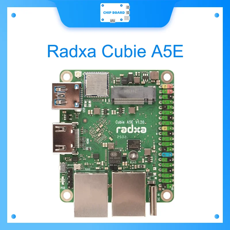 

Radxa Cubie A5E, 8-ядерный процессор, два порта Gigabit Ethernet, промышленный класс и поддержка твердотельного накопителя NVMe M.2 2230