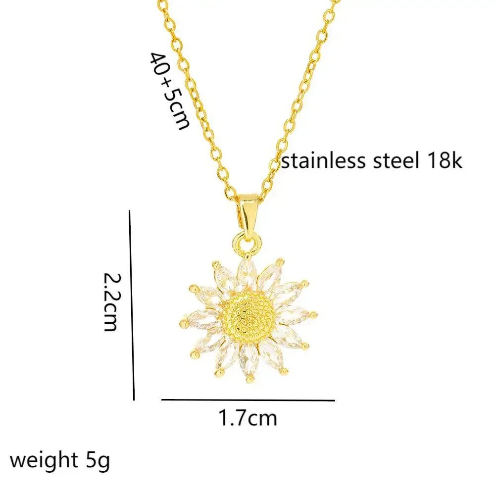 L'ultimo design della collana da donna Sunflower Zircon del 2025 scende un senso di nicchia e un lusso leggero.