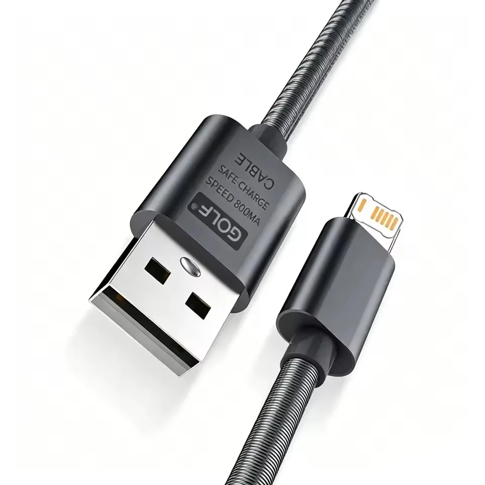 Alloy Design Fast Charging Cable USB-A For iPhone 11 12 13 mini 14 Pro X XR XS Max 6S 7 8 14 Plus Rapid Charge USB Data Cable 1m