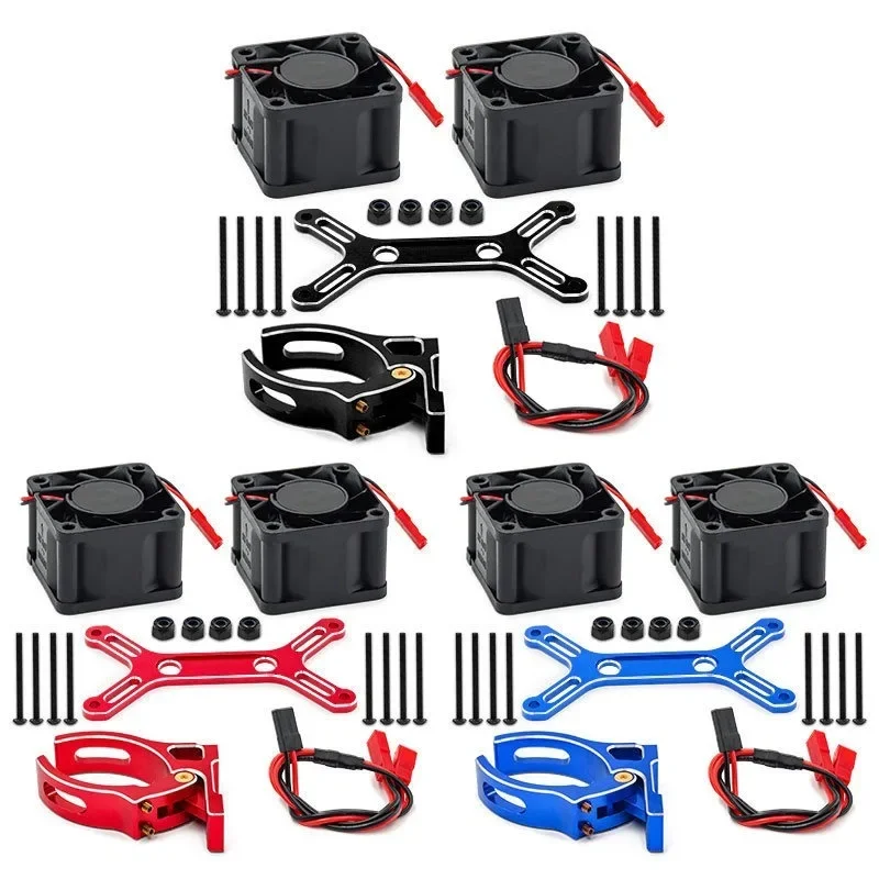 

RC Car Upgrade Dual Cooling Fan 4985 1717 Motor Heat Sink Kit For 1/5 X-Maxx 6S 8S Arrma KRATON Outcast