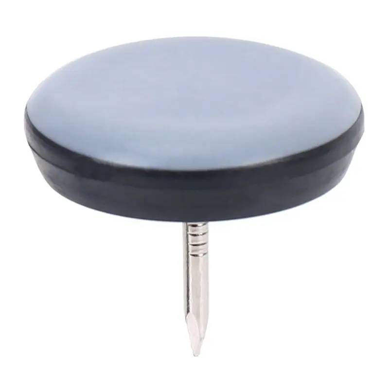 A36T-100Pcs 25Mm Chair Gliders Furniture Sliders PTFE Easy Moving Pads Round With Nail Feet Protector For Hardwood Floor