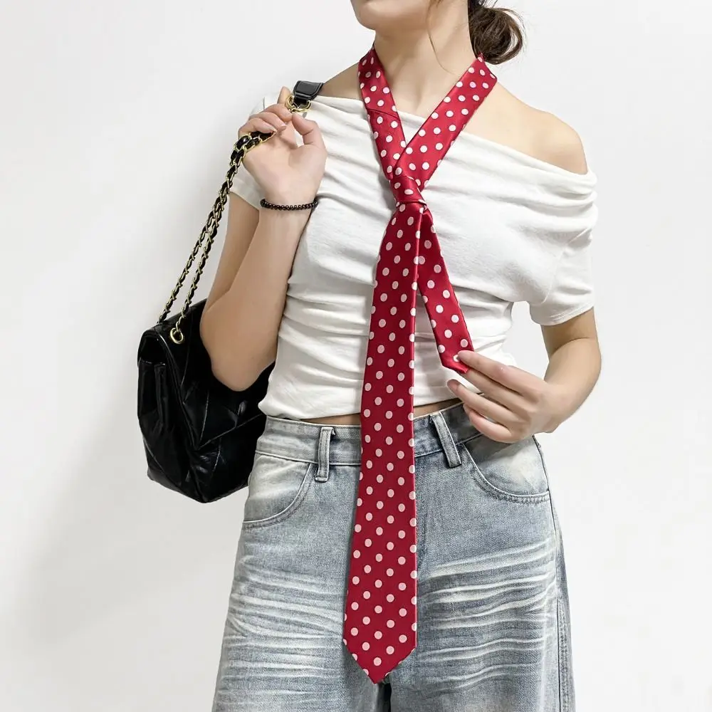 Clothing Decoration Korean Leopard Print Necktie Long Printed JK Uniform Necktie College Style Y2K Belt Accessories Men