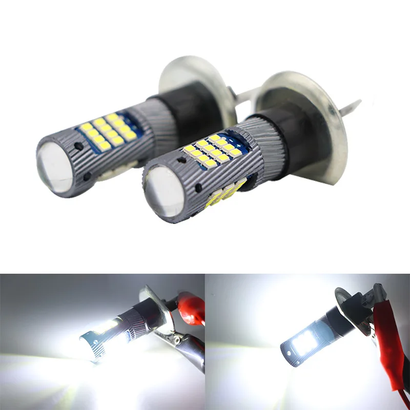 2Pcs Red Yellow Canbus H1 H3 881 880 H27 High Quality 2016 LED Auto Fog Lamp Car Anti Fog Light Bulb Foglamps 6000K White