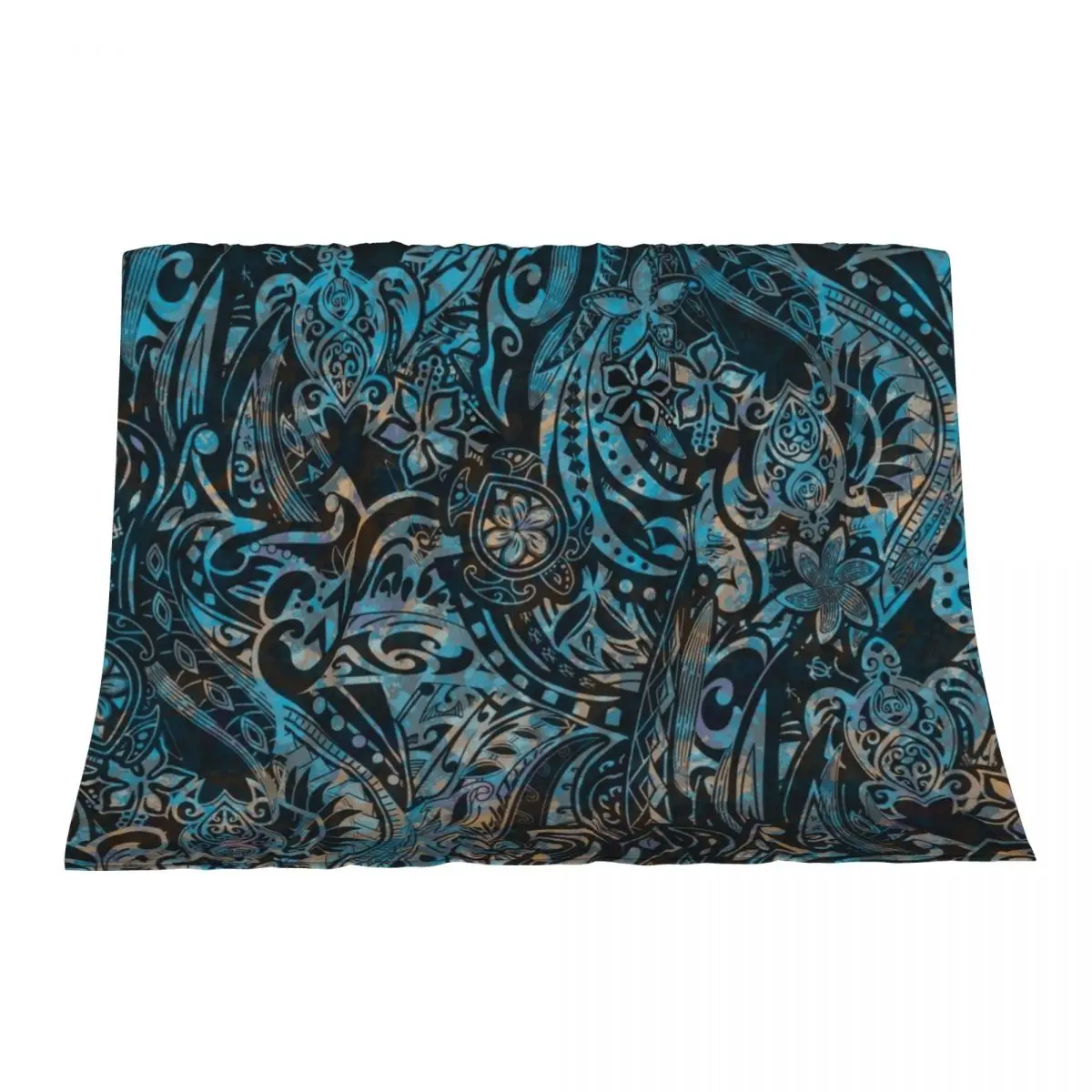 

Hawaiian Tribal Abstract Throw Blanket Hairys For Baby Multi-Purpose Blankets