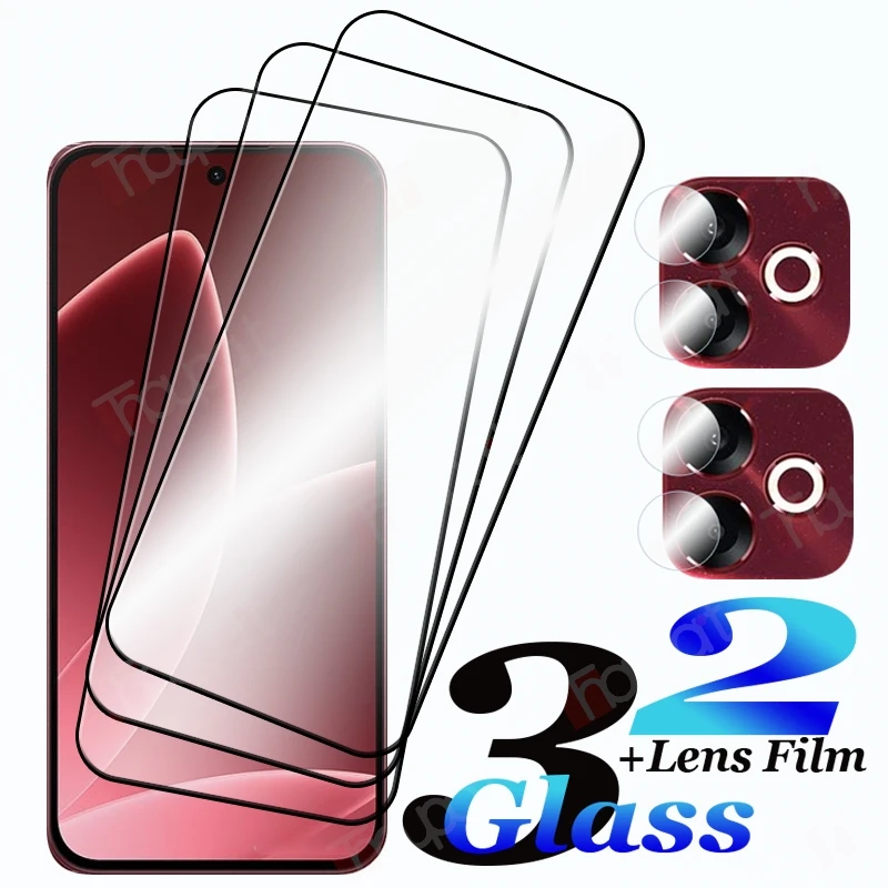 

3+2Pack For OPPO F33 Pro 5G Tempered Glass Shockproof 9H Clearly Anti-Scratch + F33pro Soft Camera lens film