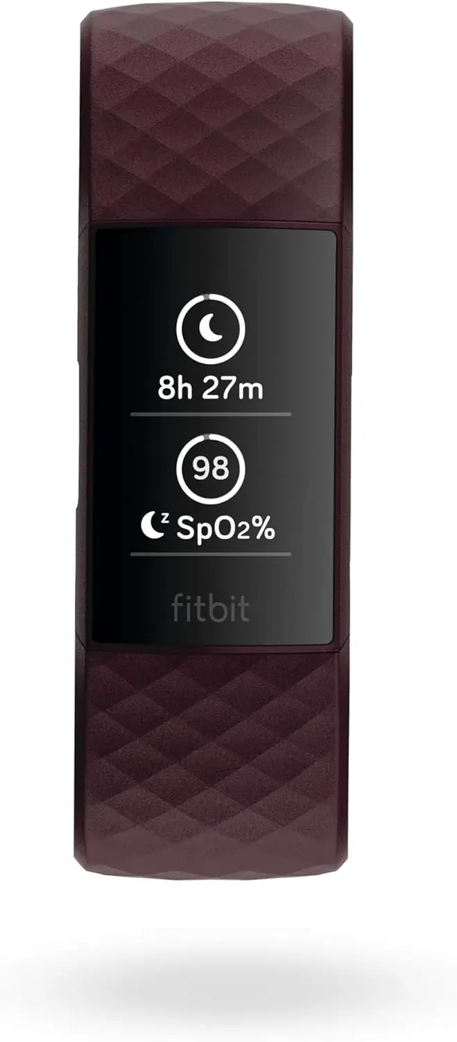 Fitbit Charge 4 Fitness and Activity Tracker with Built-in GPS, Heart Rate, Sleep & Swim Tracking, Rosewood/Rosewood, One Size (