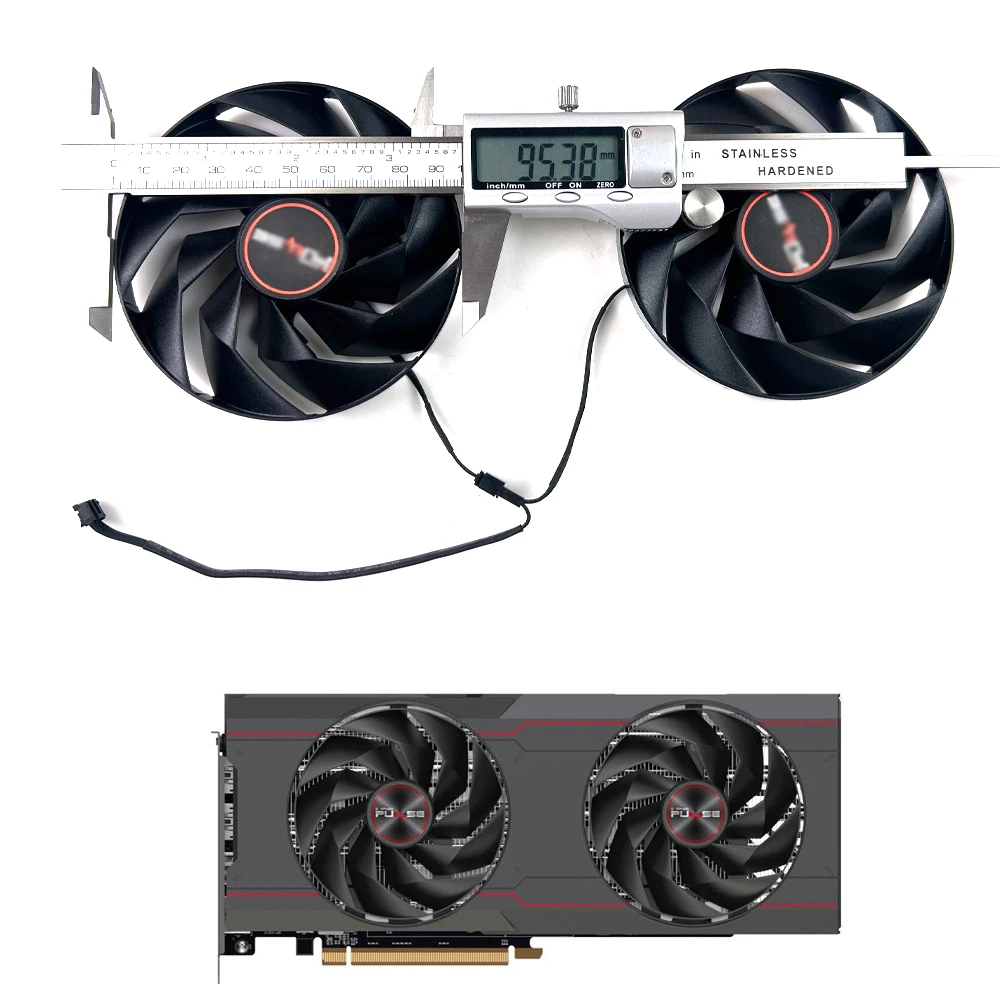 NEW Cooling Fan 95mm 4pin FD10015M12D RX6750XT GPU FAN For SAPPHIRE Radeon RX7600XT 7700XT 7800XT PULSE Graphics Card Fans