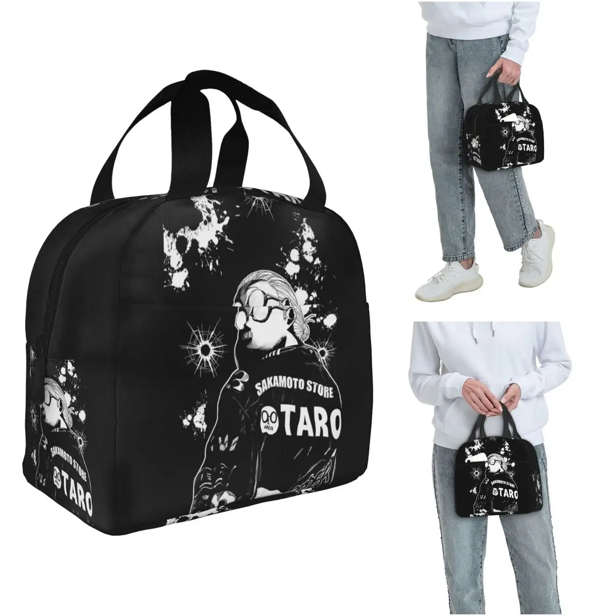

Sakamoto Days Insulated Lunch Bag for Kids School Cooler Thermal Food Box Tote Leakproof Lunch Boxes Container