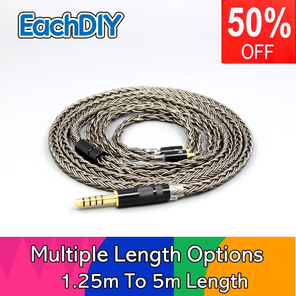 

Earphone Cable 16 Core Grey Silver plated For N5005 N30 N40 Special MMCX AKG LN008851