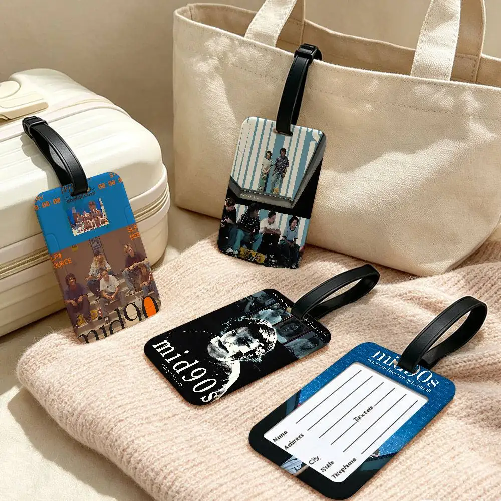 Mid90s TV Movie Anti lost Travel Luggage Tag PVC ID Information Card Holder Baggage Name Label For Outdoor Trip